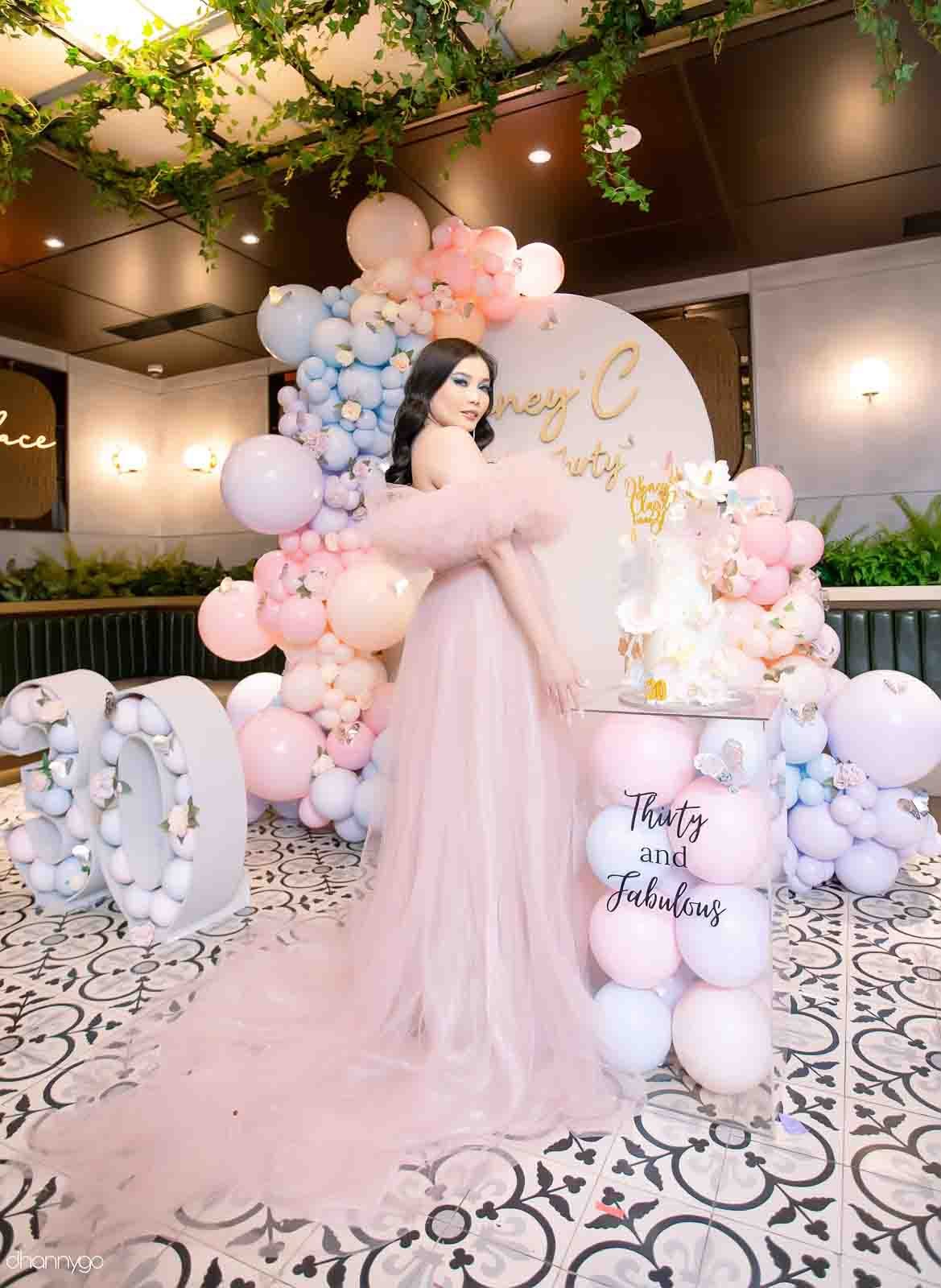 Pastel backdrop decoration